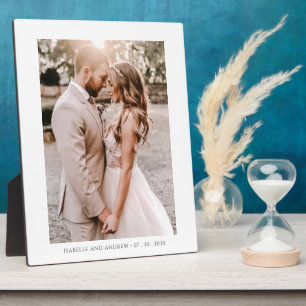 Elegant Photo Wedding Portrait Keepsake Plaque