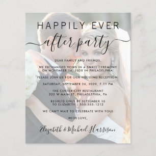 Elegant Photo Wedding Reception Invitation Budget Flyer
