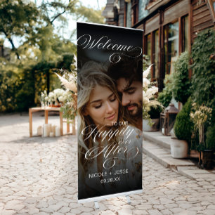 Elegant Photo Wedding Retractable Banner
