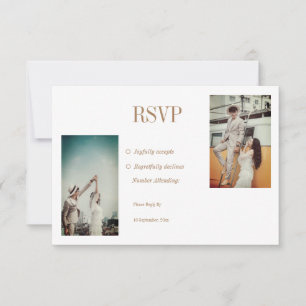 Elegant Photo Wedding RSVP Card
