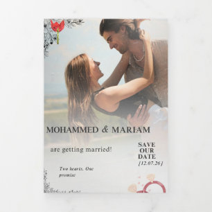 Elegant Photo Wedding Save The Date Invitation Car