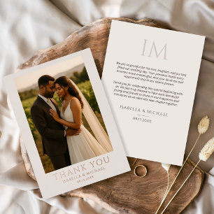 Elegant Photo Wedding Thank You