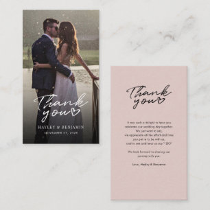 Elegant Photo Wedding Thank You Card