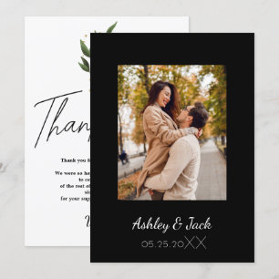 Elegant Photo Wedding Thank you Invitation