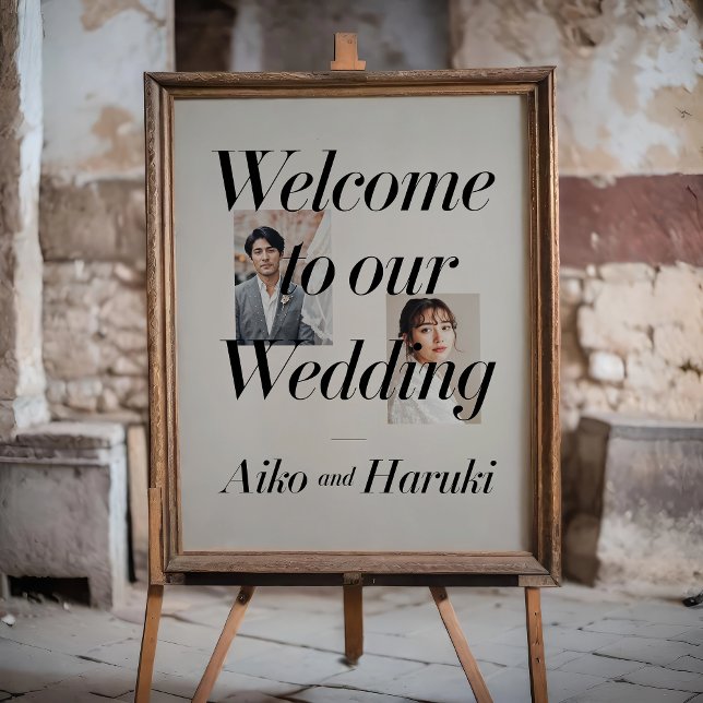 Elegant Photo Wedding Welcome Sign (Creator Uploaded)