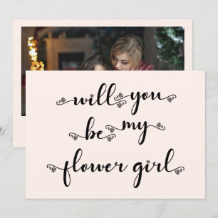 Elegant Photo Will You Be My Flower Girl Invitation