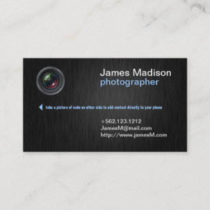 Elegant Photography Business Card w/ QR Code