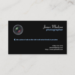 Elegant Photography Business Card w/ QR Code II