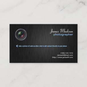 Elegant Photography Business Card w/ QR Code II