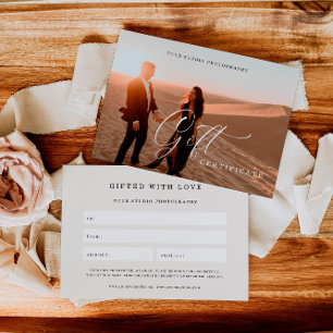 Elegant Photography Gift Certificate   Gift Card