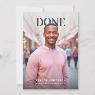 Elegant Photopop Done Graduation Invitation