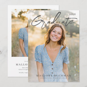 Elegant PhotoPop Graduation Announcement & Party