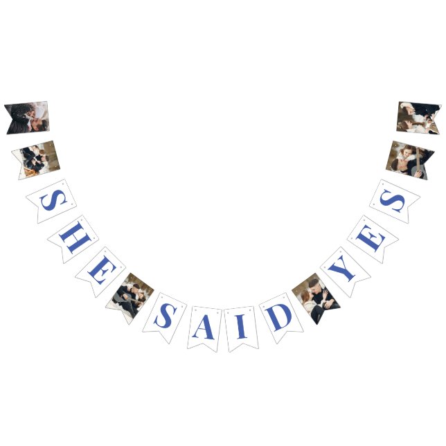 Elegant Photos Blue Bridal Shower Bunting (All)