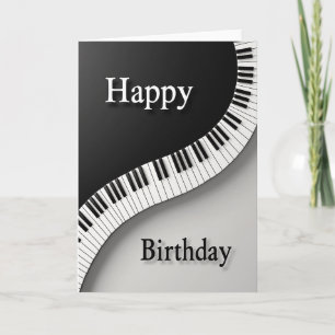 Elegant Piano Birthday Card