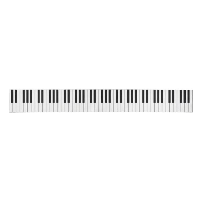 Elegant Piano Keyboard Musical Occasion Grosgrain Ribbon (Front)