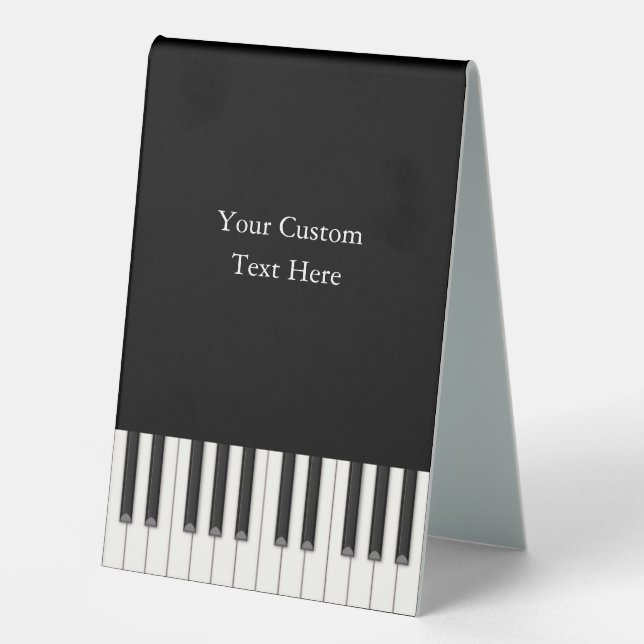 Elegant Piano Keys Custom 4x6 Plastic Sign (Front)