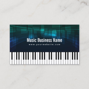 Elegant Piano Keys Music Business Card