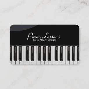 Elegant Piano Lessons Business Card