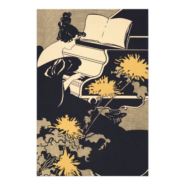 Elegant Piano Player Photo Print (Front)