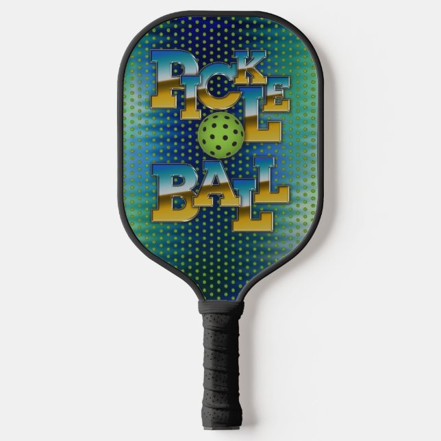 Elegant Pickleball Text Design Pickleball Paddle (Front)