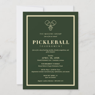 Elegant Pickleball Tournament Invitation