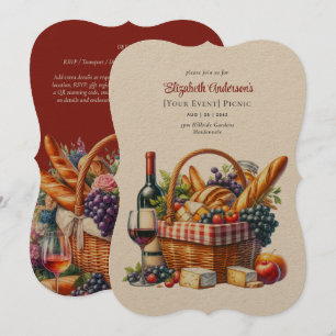 Elegant Picnic Party Birthday Retirement ANY Event Invitation