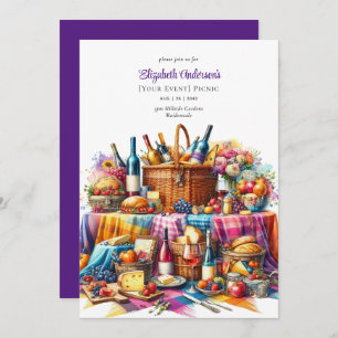 Elegant Picnic Party Birthday Retirement ANY Event Invitation