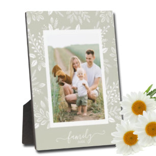 Elegant Picture Easel Back Frameless Photo Holder Plaque