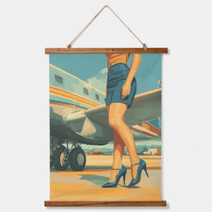 Elegant Pilot by the Jet Hanging Tapestry