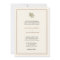 Elegant Pine Cone Wedding Invitation