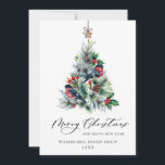 Elegant Pine Tree Christmas Corporate Greeting Holiday Card<br><div class="desc">Minimalist Elegant Pine Tree Christmas Greeting Corporate Holiday Card.
 
Surprise and bring joy to your close ones and make the celebration unforgettable.

For further customization,  please click the "customize further" link and use our design tool to modify this template.</div>