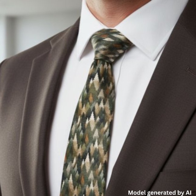 Elegant Pine Tree Pattern | Rustic Forest Tie (Creator Uploaded)