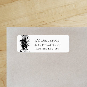 Elegant Pineapple Family Custom Return Address