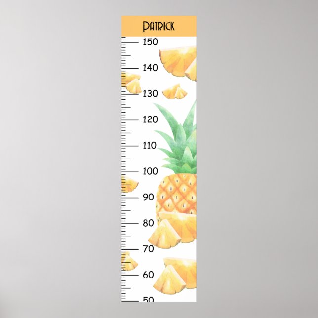 Elegant Pineapple Growth Chart (Front)