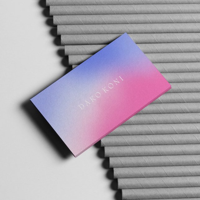 Elegant pink a purple gradient business card (Creator Uploaded)
