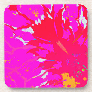 Elegant Pink Abstract Pattern Coaster