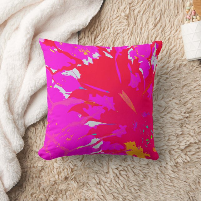 Elegant Pink Abstract Pattern Cushion (Blanket)
