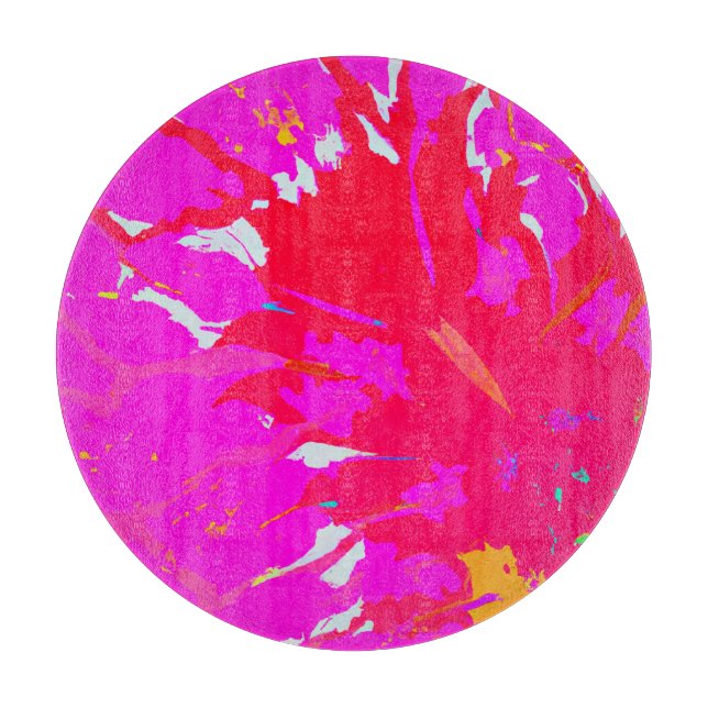 Elegant Pink Abstract Pattern Cutting Board (Front)