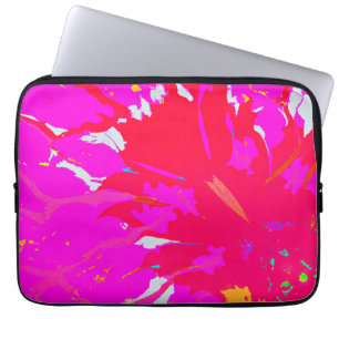 Elegant Pink Abstract Pattern Laptop Sleeve