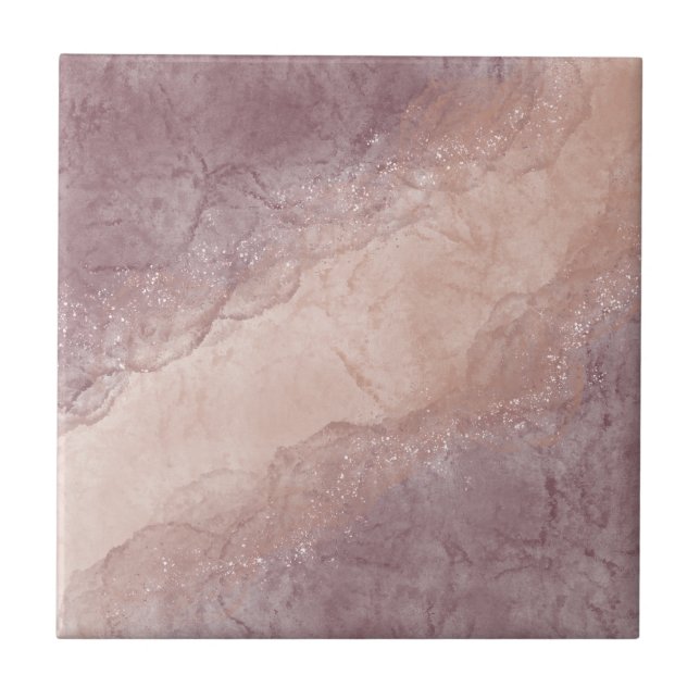 Elegant Pink Abstract  Tile (Front)