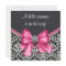 Elegant Pink and Black Damask Baby Shower