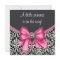 Elegant Pink and Black Damask Baby Shower