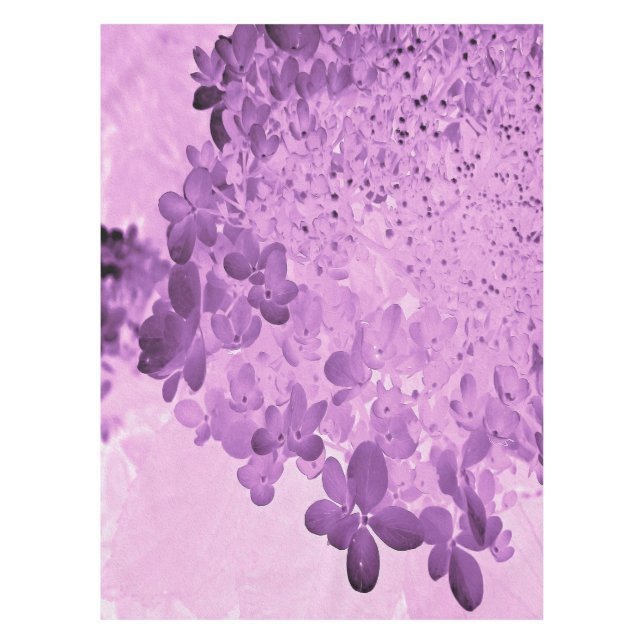 Elegant Pink and Black Limelight Hydrangea Tablecloth (Front)