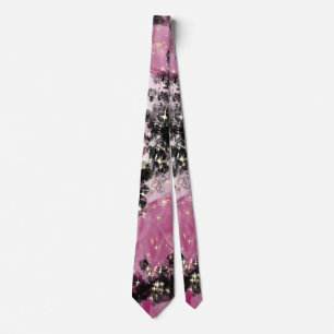 Elegant Pink and Black Wedding Tie