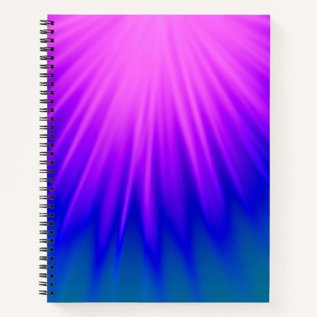 Elegant Pink and Blue Abstract Notebook (Front)