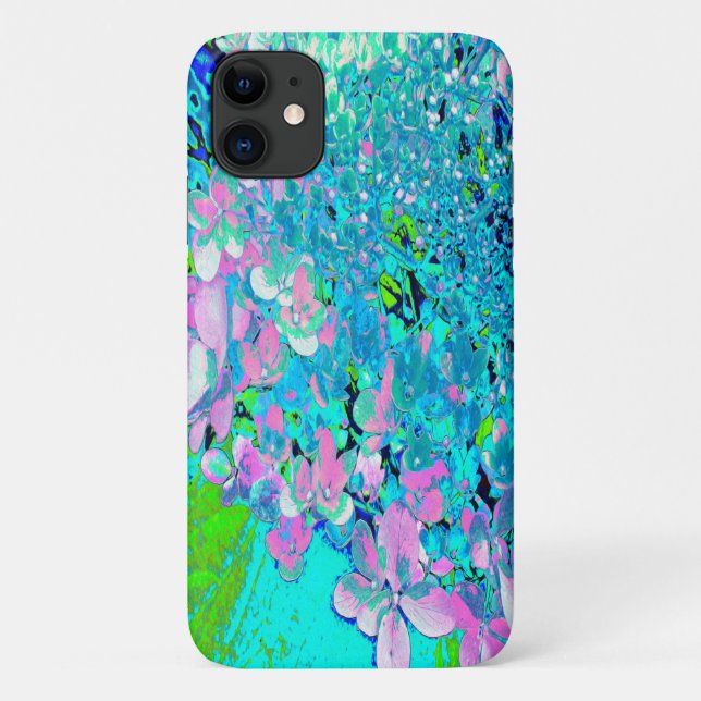 Elegant Pink and Blue Limelight Hydrangea Case-Mate iPhone Case (Back)