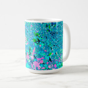 Elegant Pink and Blue Limelight Hydrangea Coffee Mug