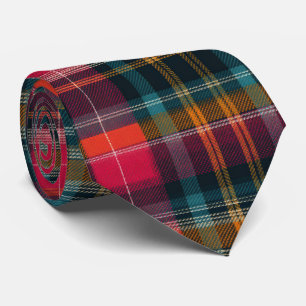 Elegant Pink and Blue Plaid Gingham Pattern Tie