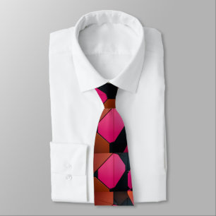 Elegant Pink and Brown Tie