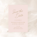 Elegant Pink and Gold Classic Wedding Save The Date<br><div class="desc">Elegant wedding save the dates featuring a simple and minimal design with traditional wording.   This classic style is perfect for a formal wedding.</div>
